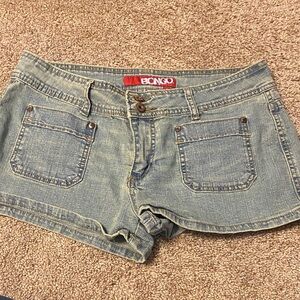 BONGO Light Wash Low-Rise Denim Shortie - Faded Blue